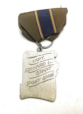 Vintage American Legion School Award Medal Ribbon Engraved Post 1225 Grant picture