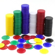 600Pcs Plastic Poker Mini Chips in 6 Colors Bulk Poker Card Game Chips for Game picture