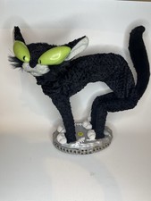 Vintage Gemmy Aniamted Musical Halloween Fraidy Cat Decoration Works - Video picture