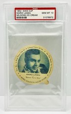 1952 Dixie Cup Mario Lanza Nelsons Ice Cream PSA 10 Gem Mint Pop 3 picture