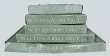 Vintage Wilton Armetale Serving Ware 5 Piece Lot Original Boxes USA Platters Bow picture