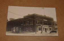 1920 RPPC Aledo Illinois Town View City Hall IL E.T. Carlson Real Photo Postcard picture