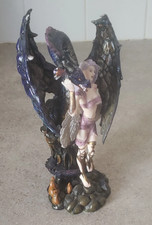 Fairy Figurine With Dragon - 8 Inches High & 4 Inches Wide - Resin picture