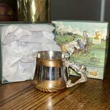 Lunt Disney Winnie the Pooh Christopher Robin Silverplate Baby Cup W500 Box picture
