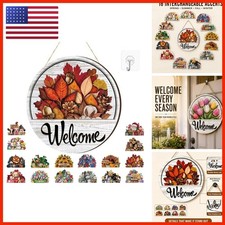 Bracvara 16 Pcs Interchangeable Welcome Sign For Front Door1set picture