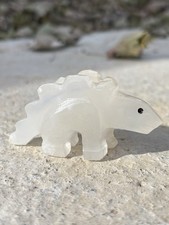 Natural Quartz Carved Dinosaur- Beautiful 2.3” Crystal Carving Dinosaur Specimen picture