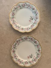 2 Antique Limoges France Elite Works Porcelain Plates picture