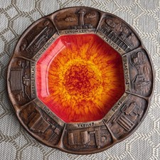 Vintage TREASURE CRAFT 70's Ashtray - LAS VEGAS Casinos picture