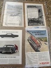 12 Vintage Car Advertisements , Paige, Plymouth, Pontiac, Studebaker More picture