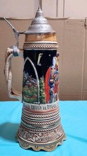 Vintage Original Gerz West German Beer Steins With Pewter Lid picture