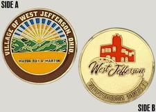 West Jefferson Ohio Meritorious Service Challenge Coin 2#17 picture