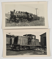 C. 1940s High Point Thomaston & Denton Railroad Locomotive Photo Lot Of 2 picture