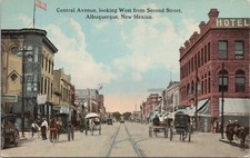 Lithograph Albuquerque New Mexico Street Scene on Central Avenue early 1900s picture