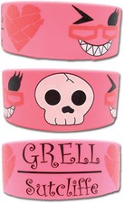 *NEW* GE Entertainment Black Butler: Grell Sutcliff Pink PVC Wristband picture