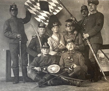 ORIGINAL FREIKORPS VON EPP BAVARIAN MACHINE GUN CORPS MUNICH 1920 PHOTOGRAPH picture