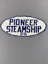 Vintage 1950s Pioneer Steamship Co. Chainstitched Patch Great Lakes Steamship  picture
