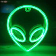 JYWJ Alien LED Neon Signs Desktop Wall Decoration Light(Green) Green picture