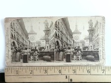 Principal Street Old Clock Berne Switzerland Stereoview Underwood & Underwood picture