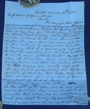 1851 Bristol, RI Letter - C H Dimond to Noble & Hammitt 