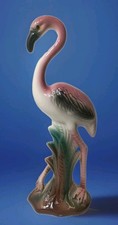 Vtg 1950s Ceramic Brad Keeler Style Pink Flamingo Figurine 10” MCM Beachy FL picture