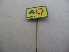 Vintage HEMA Stick Pin Hatpin No. 4 Wreath Logo Dutch Store Advertising Promo picture