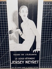 WOMEN'S ELEGANT FASHION ADVERTISEMENT VINTAGE FRANCE 1925 ORIGINAL... picture