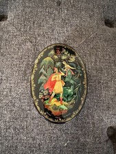 VTG Hand-painted Russian Lacquer Box Hand Painted picture