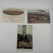Antique 1900s Watch Factory Postcard Lot Dueber South Bend Elgin Advertising picture