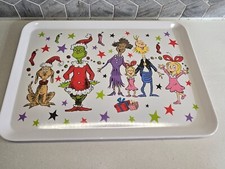 DR SEUSS HOW THE GRINCH STOLE CHRISTMAS WHOVILLE MELAMINE TRAY PLATTER DECOR picture