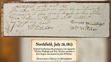 1813 Northfield NH $6 Promissory Note Wadleigh Witcher Rogers 1814 Judgment picture