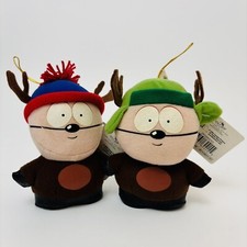 Vintage Kurt Adler South Park Stan & Kyle Holiday Ornament Comedy Central Plush picture