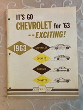 RARE 1963 Chevrolet Dealer Album Insert Sales Booklet Impala Corvette Nova picture