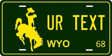 Wyoming 1968 Novelty License Plate Personalized Auto Motorcycle Bicycle picture