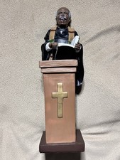 ACK Trading African American Preacher Pastor Pulpit Figurine 11” Church picture