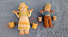 Vintage ceramic bisque Dutch boy and girl figures picture