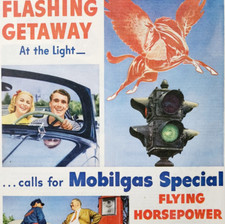 1947 Mobil Motor Oil And Gas Advertisement Gasoline Mobiloil Automobilia DWJJ22 picture