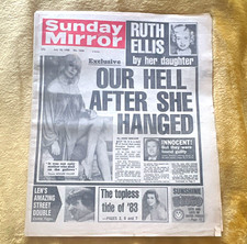Ruth Ellis daughter hanging story mirror July 10 1983 original newspaper G best  picture