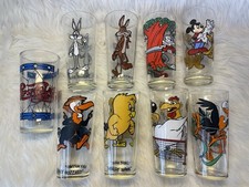 Pepsi Warner Bros 1973 Glasses Looney Tunes Bugs Beaky Hawk Coyote -Pluto 1978 picture