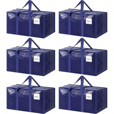 FYGRIP 6 Pack Extra Heavy Duty Large Moving Bags Strong Zipper & Comfortable picture
