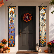 Day of the Dead Door Banner 35X71 Inches Polyester picture