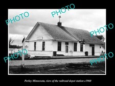 Perley Minnesota The Railroad Depot Station c1960 Old Large Historic Photo picture