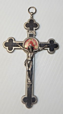 Antique Pectoral Reliquary Crucifix Cross, c1930 German Casimi Corbinian 5.5