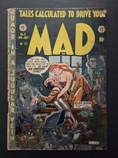MAD #5 (EC COMICS, 1953) HANGING COVER WOOD BLACKHAWK PARODY BEAT BUT COMPLETE picture