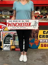 Vintage Style Metal Sign Winchester Buy Sell Trade NOT Porcelain 25x8 Made USA picture