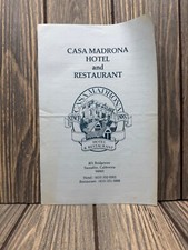 Casa Madrona Hotel & Restaurant Vintage Brochure 1986 California Sausalito Accom picture