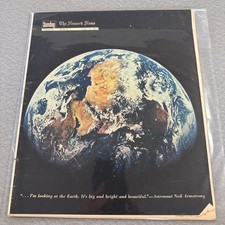 Vintage Oct 19, 1969 Newark News Sunday Magazine Planet Earth Apollo 11 picture