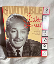 Disney The Quotable Walt Disney Mickey Mouse Theme Paperback Book 2001 picture