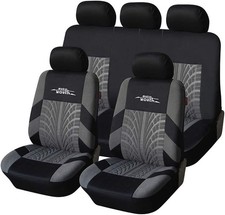 Juego Completo de Fundas Asientos Coche Grises Fundas Para Asientos Delanteros picture