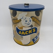 Vintage Jack's Cookie Company Store Plastic Display Container With Tin Lid picture