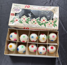 Vintage World Wide 10 Snow Ball String Lite Covers Only 1950's In Original Box picture
